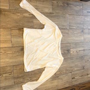 Lululemon sheer white long sleeve layering top